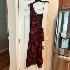 Dress, high low. One shoulder